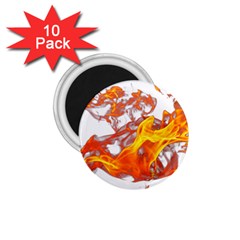 Can Walk on volcano Fire, white background 1.75  Magnets (10 pack) 