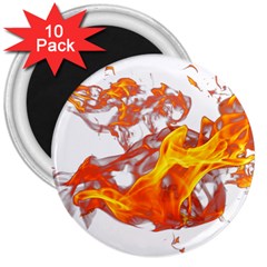 Can Walk on volcano Fire, white background 3  Magnets (10 pack) 