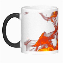 Can Walk on volcano Fire, white background Morph Mugs