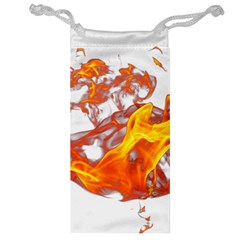 Can Walk on volcano Fire, white background Jewelry Bag