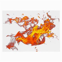 Can Walk on volcano Fire, white background Large Glasses Cloth (2 Sides)