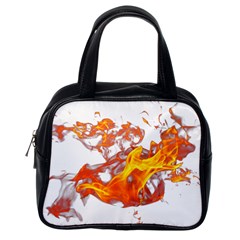 Can Walk on volcano Fire, white background Classic Handbag (One Side)