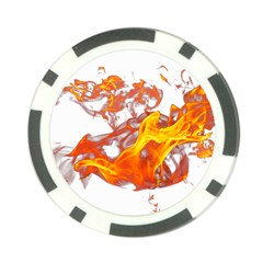 Can Walk on volcano Fire, white background Poker Chip Card Guard (10 pack)