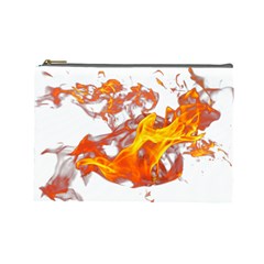 Can Walk on volcano Fire, white background Cosmetic Bag (Large)