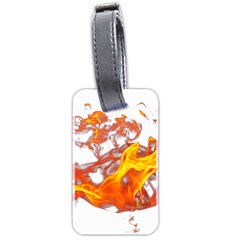 Can Walk On Volcano Fire, White Background Luggage Tag (two Sides)