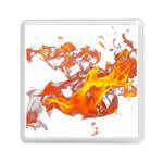 Can Walk on volcano Fire, white background Memory Card Reader (Square) Front