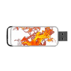 Can Walk on volcano Fire, white background Portable USB Flash (One Side)