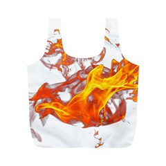 Can Walk on volcano Fire, white background Full Print Recycle Bag (M)