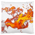 Can Walk on volcano Fire, white background Large Flano Cushion Case (One Side) Front