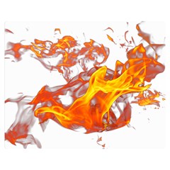 Can Walk on volcano Fire, white background Double Sided Flano Blanket (Medium) 