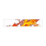 Can Walk on volcano Fire, white background Flano Scarf (Mini) Back