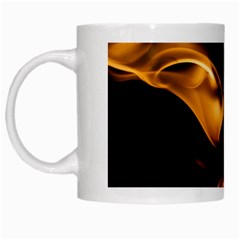 Can Walk On Volcano Fire, Black Background White Mugs by picsaspassion