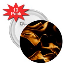 Can Walk On Volcano Fire, Black Background 2 25  Buttons (10 Pack)  by picsaspassion