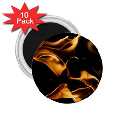 Can Walk On Volcano Fire, Black Background 2 25  Magnets (10 Pack)  by picsaspassion