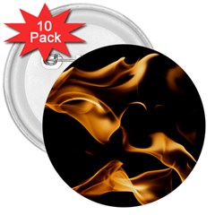 Can Walk On Volcano Fire, Black Background 3  Buttons (10 Pack)  by picsaspassion