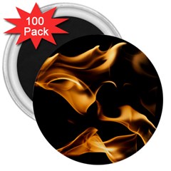 Can Walk On Volcano Fire, Black Background 3  Magnets (100 Pack) by picsaspassion