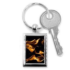 Can Walk On Volcano Fire, Black Background Key Chain (rectangle) by picsaspassion