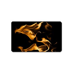 Can Walk On Volcano Fire, Black Background Magnet (name Card) by picsaspassion