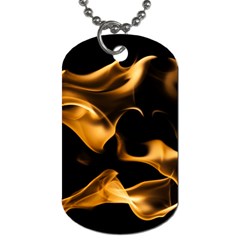 Can Walk On Volcano Fire, Black Background Dog Tag (one Side) by picsaspassion