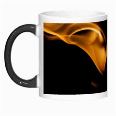 Can Walk On Volcano Fire, Black Background Morph Mugs by picsaspassion