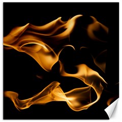 Can Walk On Volcano Fire, Black Background Canvas 20  X 20  by picsaspassion