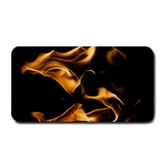 Can Walk On Volcano Fire, Black Background Medium Bar Mats by picsaspassion