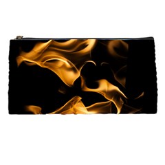 Can Walk On Volcano Fire, Black Background Pencil Cases by picsaspassion