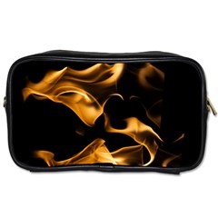 Can Walk On Volcano Fire, Black Background Toiletries Bag (two Sides) by picsaspassion