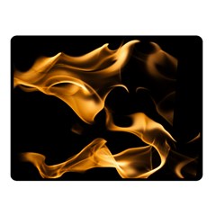 Can Walk On Volcano Fire, Black Background Fleece Blanket (small) by picsaspassion