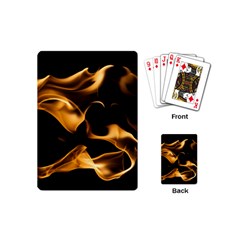 Can Walk On Volcano Fire, Black Background Playing Cards Single Design (mini)