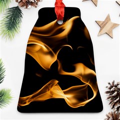 Can Walk On Volcano Fire, Black Background Ornament (bell)