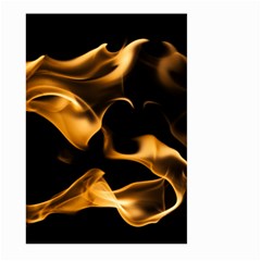 Can Walk On Volcano Fire, Black Background Large Garden Flag (two Sides) by picsaspassion