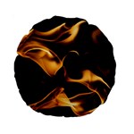 Can Walk on volcano Fire, black background Standard 15  Premium Round Cushions Front