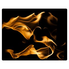 Can Walk On Volcano Fire, Black Background Double Sided Flano Blanket (medium)  by picsaspassion