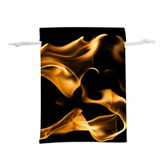 Can Walk On Volcano Fire, Black Background Lightweight Drawstring Pouch (m) by picsaspassion