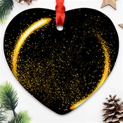 Cosmos Comet Dance, Digital Art Impression Ornament (heart)