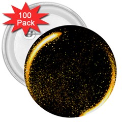 Cosmos Comet Dance, Digital Art Impression 3  Buttons (100 Pack)  by picsaspassion