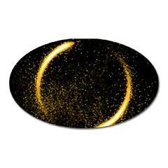 Cosmos Comet Dance, Digital Art Impression Oval Magnet by picsaspassion