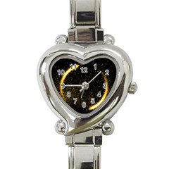 Cosmos Comet Dance, Digital Art Impression Heart Italian Charm Watch by picsaspassion