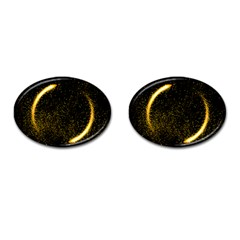 Cosmos Comet Dance, Digital Art Impression Cufflinks (oval) by picsaspassion