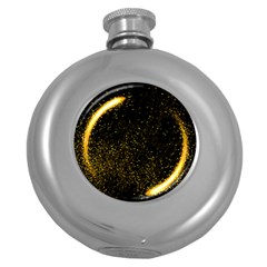 Cosmos Comet Dance, Digital Art Impression Round Hip Flask (5 Oz) by picsaspassion