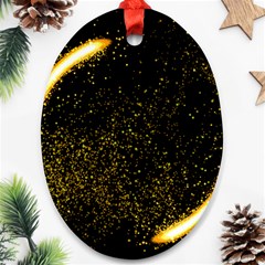 Cosmos Comet Dance, Digital Art Impression Oval Ornament (two Sides)