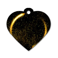 Cosmos Comet Dance, Digital Art Impression Dog Tag Heart (two Sides) by picsaspassion