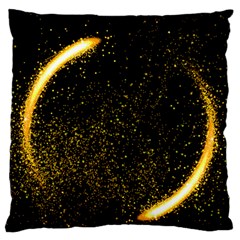 Cosmos Comet Dance, Digital Art Impression Large Flano Cushion Case (two Sides) by picsaspassion