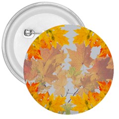 Autumn Maple Leaves, Floral Art 3  Buttons by picsaspassion