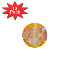 Autumn Maple Leaves, Floral Art 1  Mini Buttons (10 Pack)  by picsaspassion