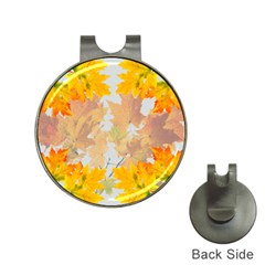 Autumn Maple Leaves, Floral Art Hat Clips With Golf Markers by picsaspassion