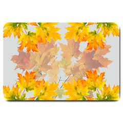 Autumn Maple Leaves, Floral Art Large Doormat  by picsaspassion