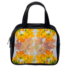 Autumn Maple Leaves, Floral Art Classic Handbag (one Side) by picsaspassion