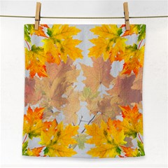 Autumn Maple Leaves, Floral Art Face Towel by picsaspassion